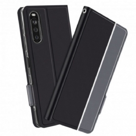 Flip Case Für Sony Xperia 5 III Zweifarbige Baiyu-serie