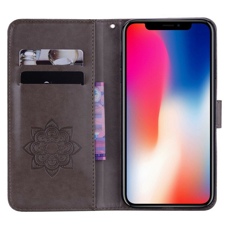 Flip Case Für iPhone 12 / 12 Pro Eulen-mandala Und Charme