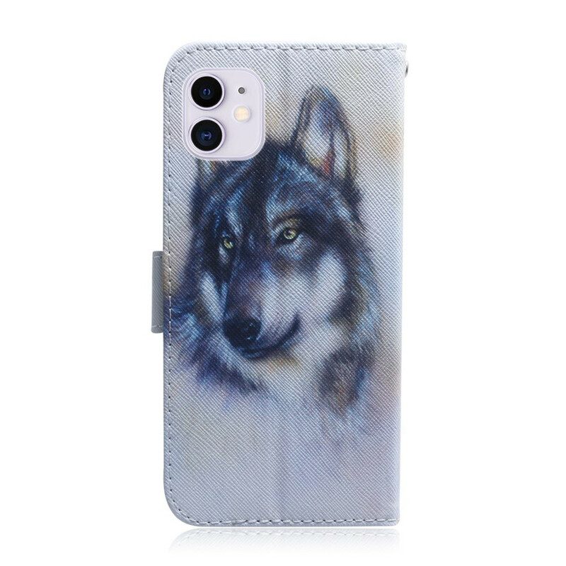 Flip Case Für iPhone 12 / 12 Pro Hunde-look