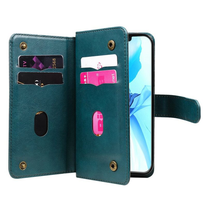 Flip Case Für iPhone 12 / 12 Pro Multifunktionaler Kartenhalter Für 10 Karten