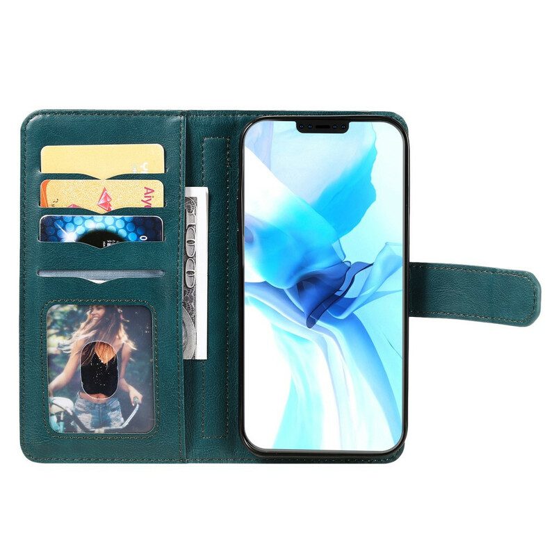 Flip Case Für iPhone 12 / 12 Pro Multifunktionaler Kartenhalter Für 10 Karten