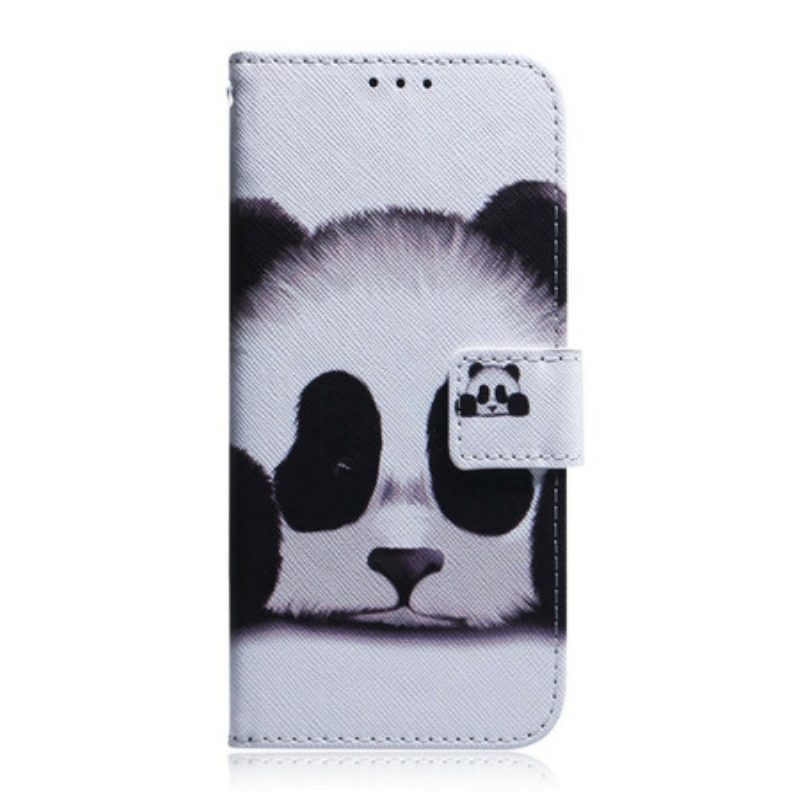 Flip Case Für iPhone 12 / 12 Pro Panda-gesicht