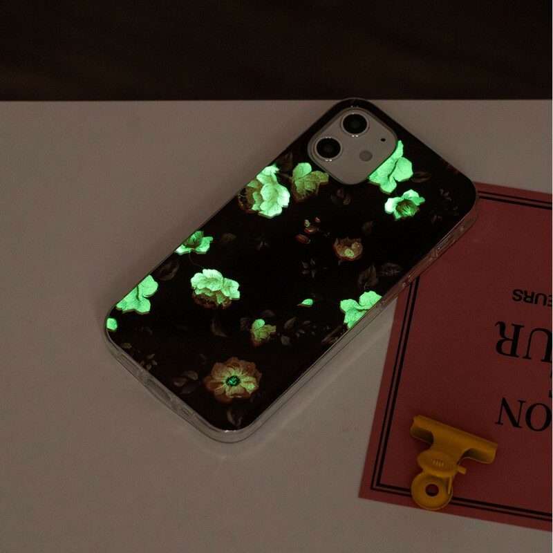 Handyhülle Für iPhone 12 / 12 Pro Fluoreszierende Blumenserie