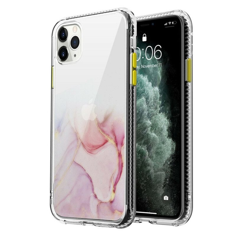 Handyhülle Für iPhone 12 / 12 Pro Hybrid Mit Marmoreffekt