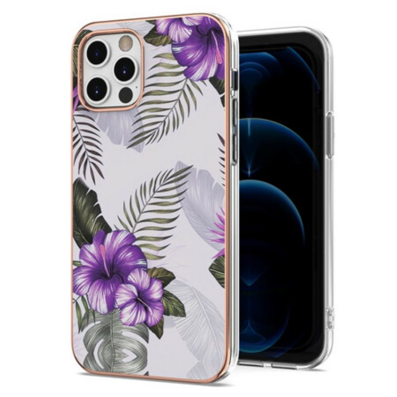 Handyhülle Für iPhone 12 / 12 Pro Violette Blumen