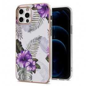 Handyhülle Für iPhone 12 / 12 Pro Violette Blumen