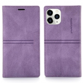 Schutzhülle Für iPhone 12 / 12 Pro Flip Case Couture-ledereffekt