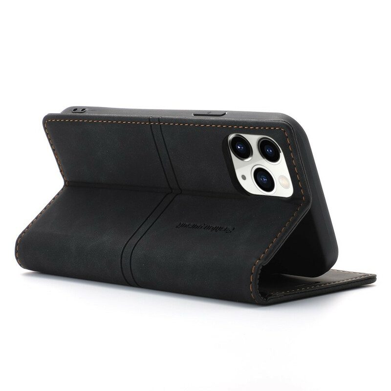 Schutzhülle Für iPhone 12 / 12 Pro Flip Case Couture-ledereffekt