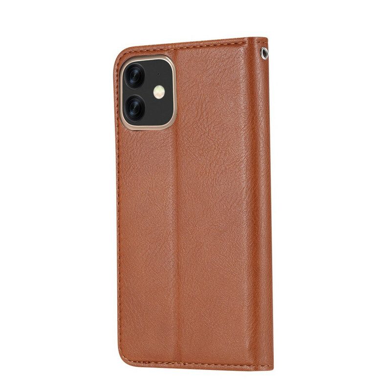 Schutzhülle Für iPhone 12 / 12 Pro Flip Case Kartenhalter Aus Kunstleder