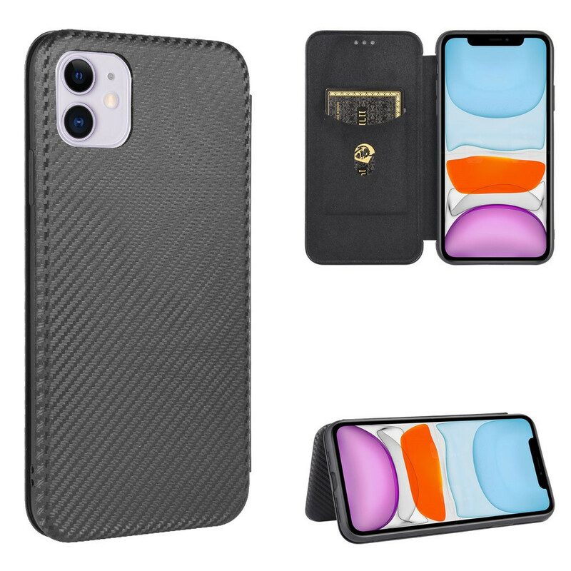 Schutzhülle Für iPhone 12 / 12 Pro Flip Case Kohlefaser