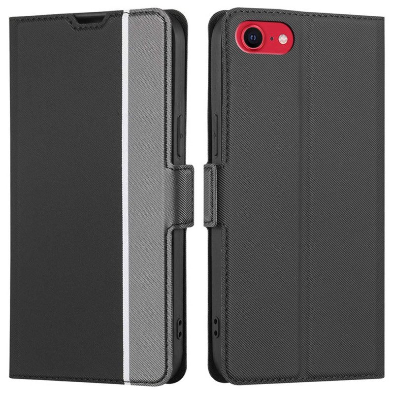 Flip Case Für iPhone SE 3 / SE 2 / 8 / 7 Zweifarbiger Doppelverschluss