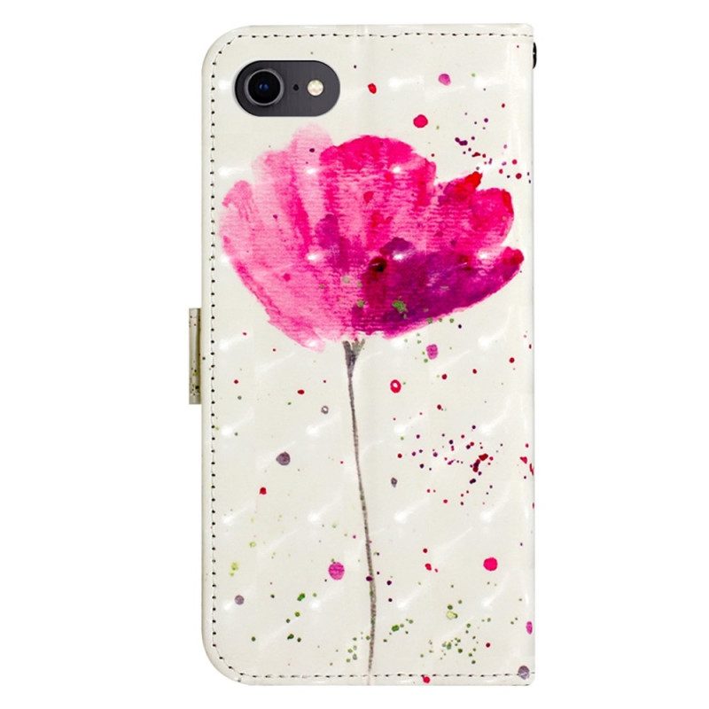 Hülle Flip Case Für iPhone SE 3 / SE 2 / 8 / 7 Mohn