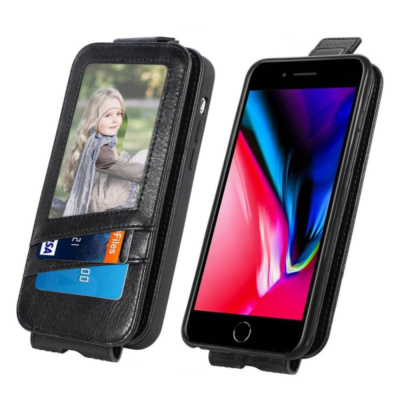 Hülle Für iPhone SE 3 / SE 2 / 8 / 7 Brieftasche Flip Case Integrierte Brieftasche Mit Vertikaler Klappe