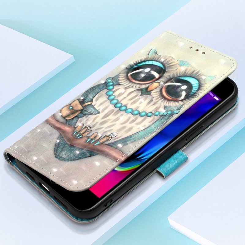 Lederhüllen Für iPhone SE 3 / SE 2 / 8 / 7 Mit Kordel Miss Owl Mit Riemen