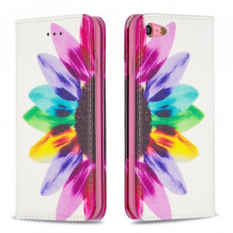 Schutzhülle Für iPhone SE 3 / SE 2 / 8 / 7 Flip Case Aquarellblume