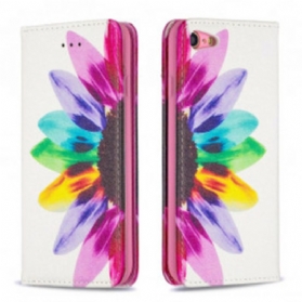 Schutzhülle Für iPhone SE 3 / SE 2 / 8 / 7 Flip Case Aquarellblume