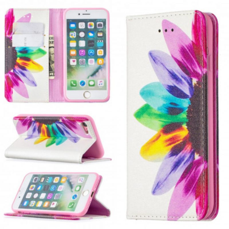 Schutzhülle Für iPhone SE 3 / SE 2 / 8 / 7 Flip Case Aquarellblume