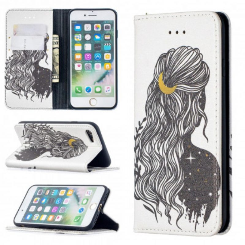 Schutzhülle Für iPhone SE 3 / SE 2 / 8 / 7 Flip Case Schöne Haare