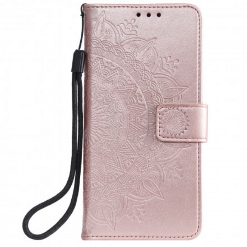 Flip Case Für Xiaomi Redmi Note 9 5G Sonnenmandala