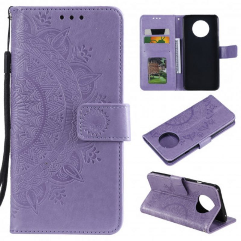 Flip Case Für Xiaomi Redmi Note 9 5G Sonnenmandala