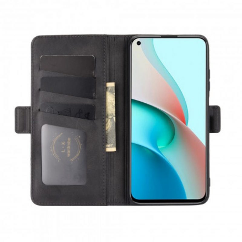 Lederhüllen Für Xiaomi Redmi Note 9 5G Flip Case Doppelte Klappe