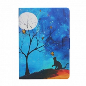 Flip Case Für Samsung Galaxy Tab A7 (2020) Baum Zum Mond Und Zur Sonne