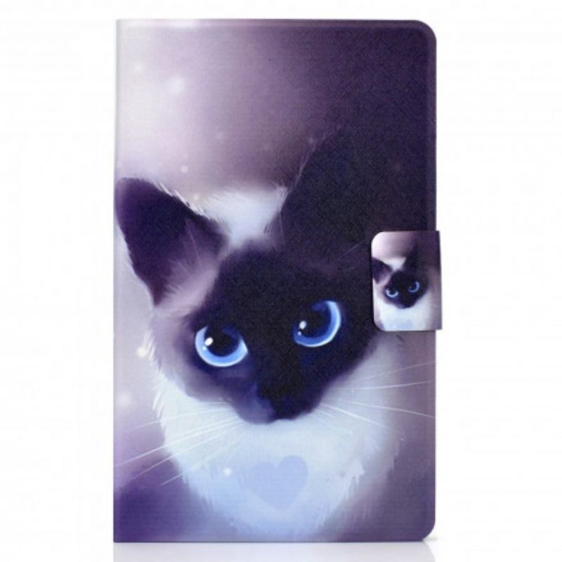 Flip Case Für Samsung Galaxy Tab A7 (2020) Blauäugige Katze