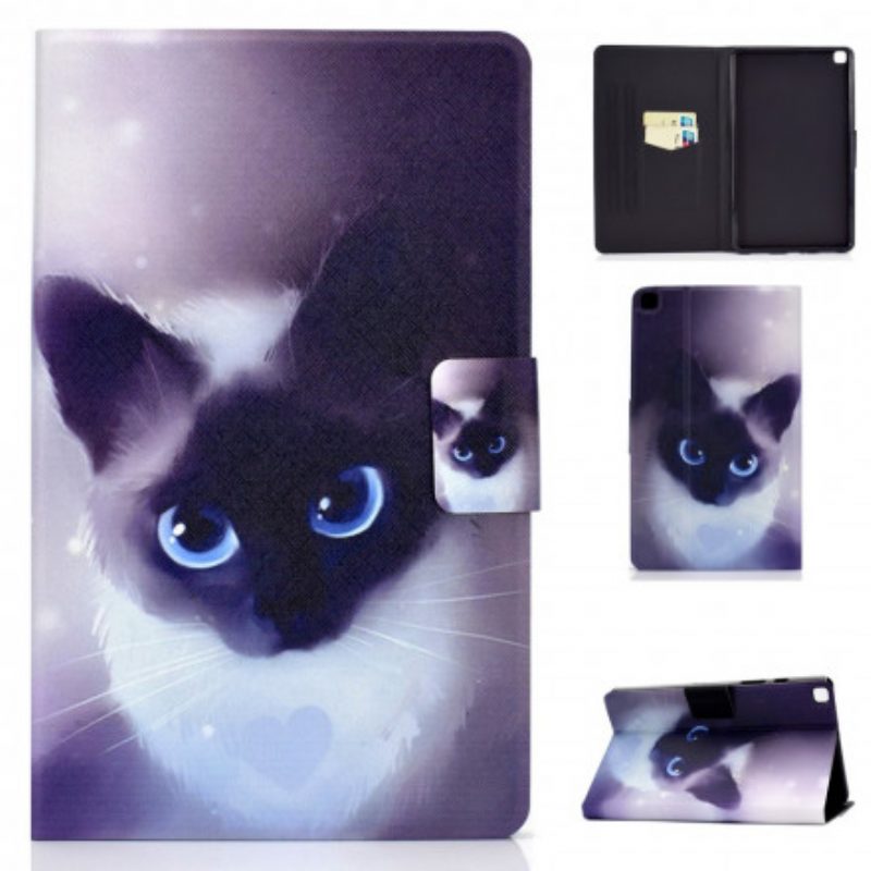 Flip Case Für Samsung Galaxy Tab A7 (2020) Blauäugige Katze