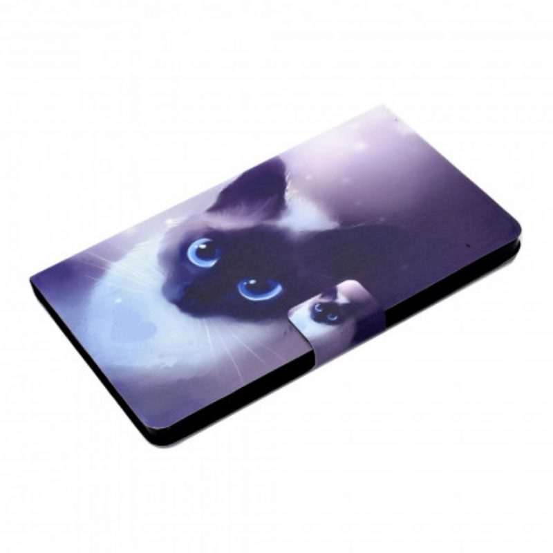 Flip Case Für Samsung Galaxy Tab A7 (2020) Blauäugige Katze