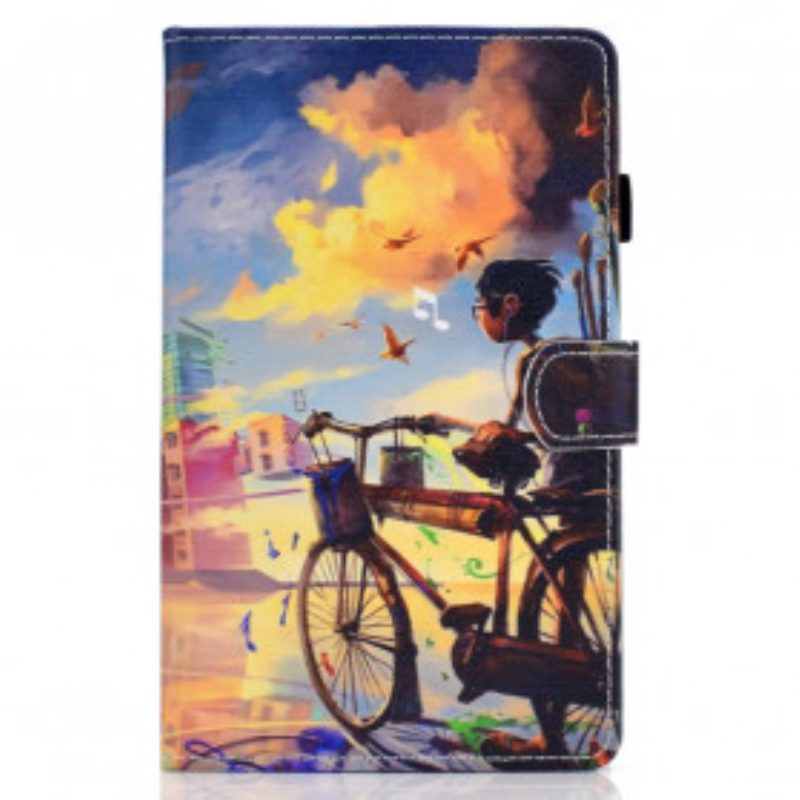 Flip Case Für Samsung Galaxy Tab A7 (2020) Fahrradkunst