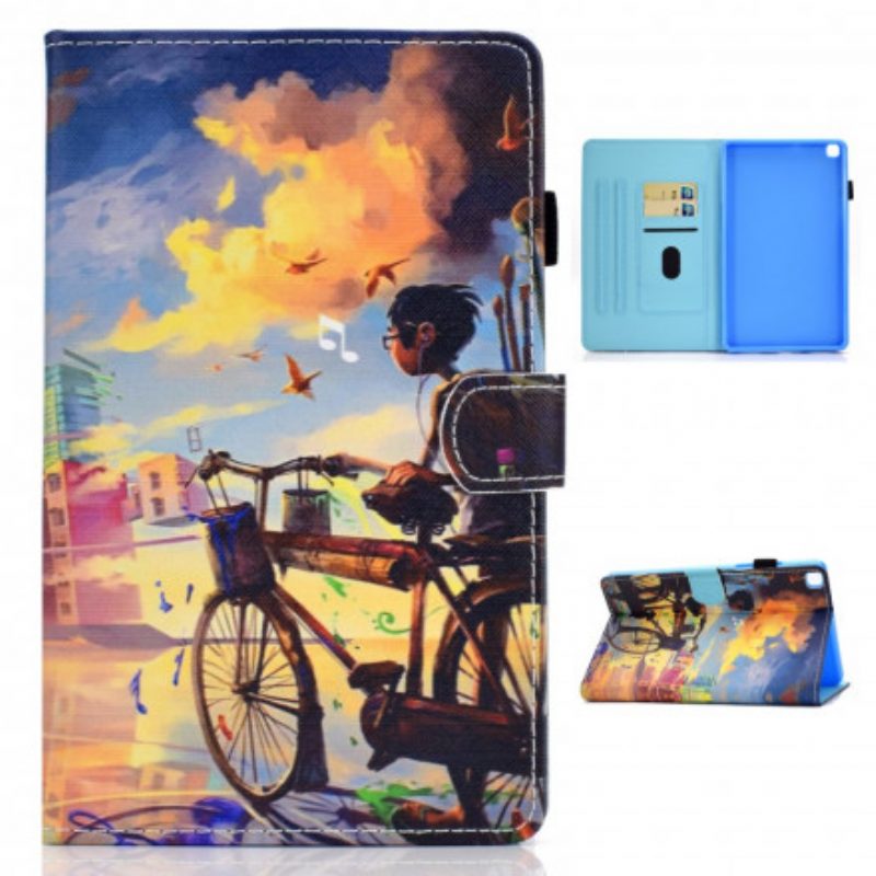 Flip Case Für Samsung Galaxy Tab A7 (2020) Fahrradkunst