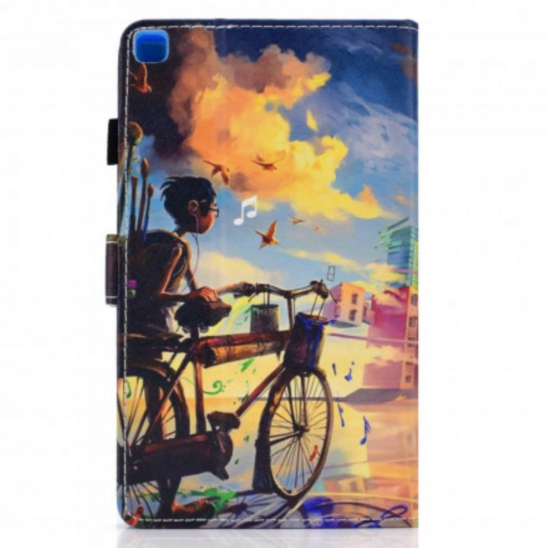 Flip Case Für Samsung Galaxy Tab A7 (2020) Fahrradkunst