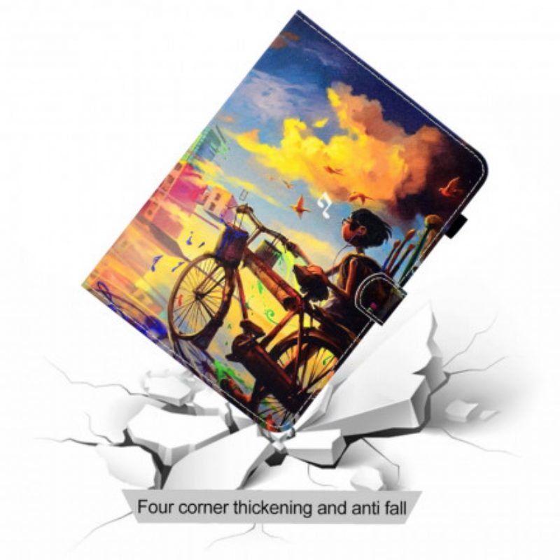 Flip Case Für Samsung Galaxy Tab A7 (2020) Fahrradkunst