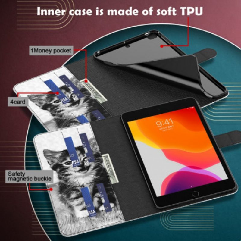 Flip Case Für Samsung Galaxy Tab A7 (2020) Lichtfleckkätzchen