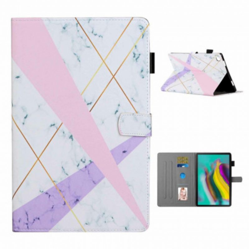 Flip Case Für Samsung Galaxy Tab A7 (2020) Marmorgeometrie