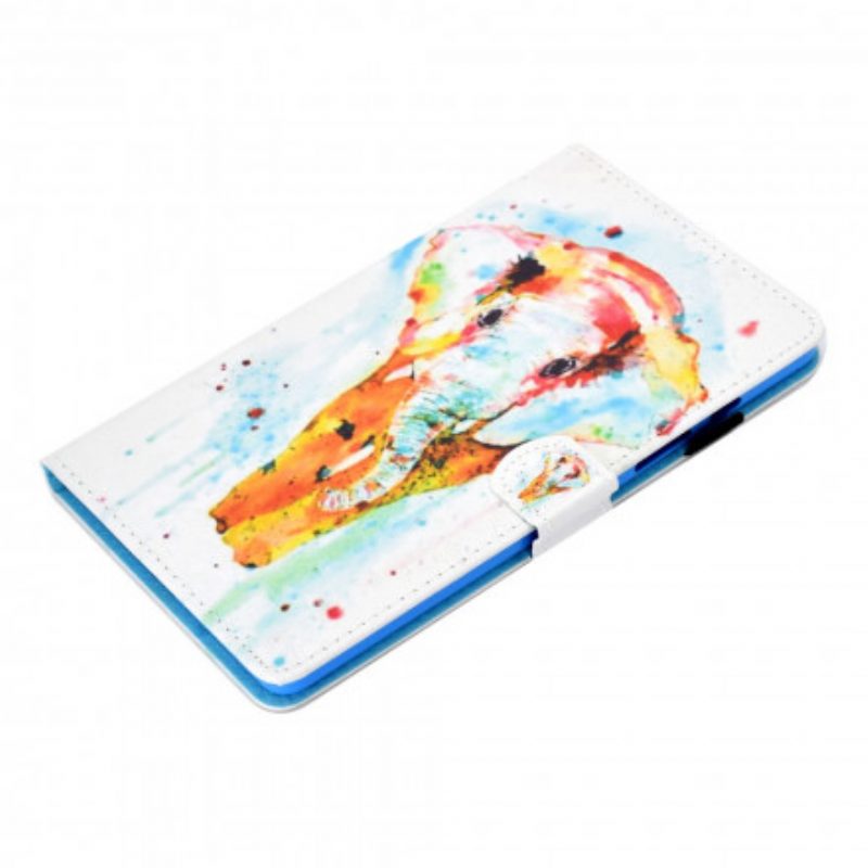 Lederhüllen Für Samsung Galaxy Tab A7 (2020) Aquarell-elefant