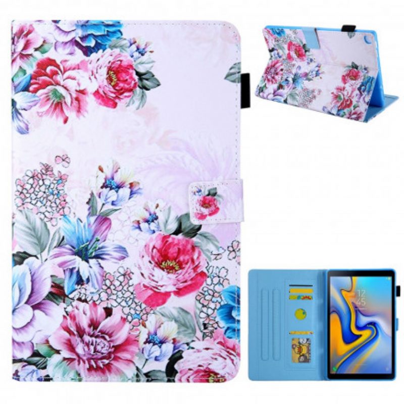 Lederhüllen Für Samsung Galaxy Tab A7 (2020) Blumendesign