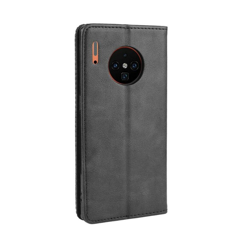 Schutzhülle Für Huawei Mate 30 Pro Flip Case Stilisierter Vintage-ledereffekt