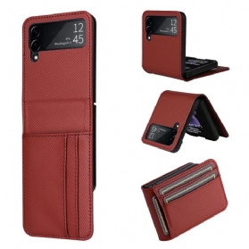 Case Für Samsung Galaxy Z Flip 4 Flip Case Retro-kartenetui In Lederoptik