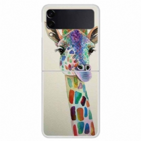 Handyhülle Für Samsung Galaxy Z Flip 4 Flip Case Bunte Giraffe