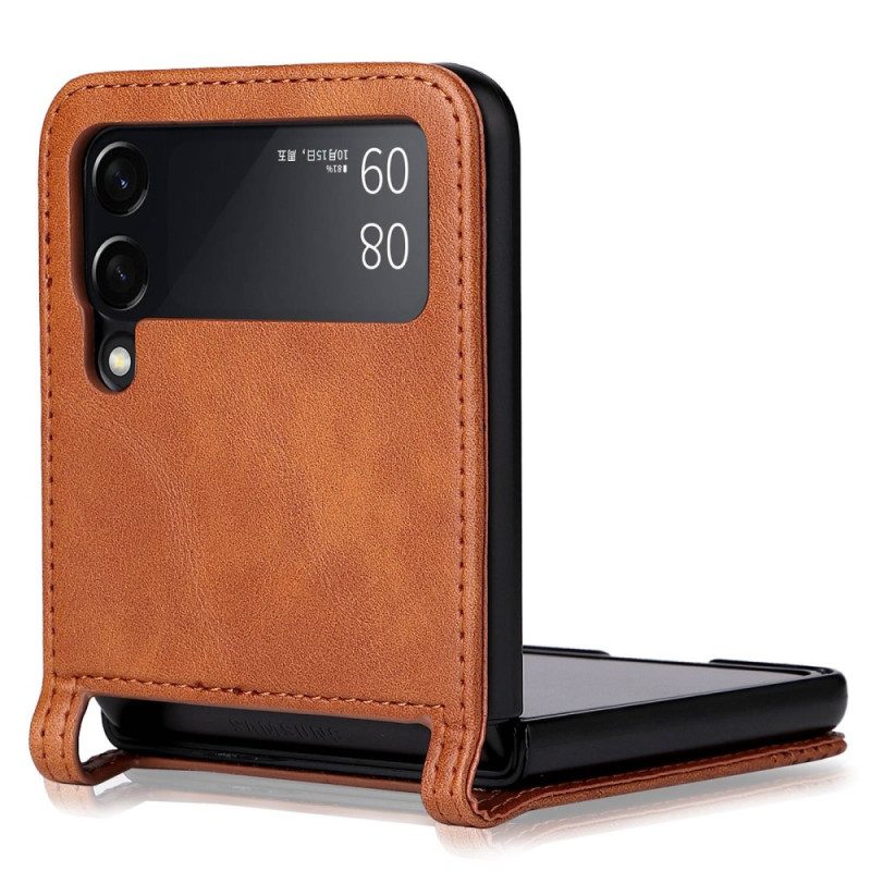 Handyhülle Für Samsung Galaxy Z Flip 4 Flip Case Kartenetui Im Vintage-lederstil