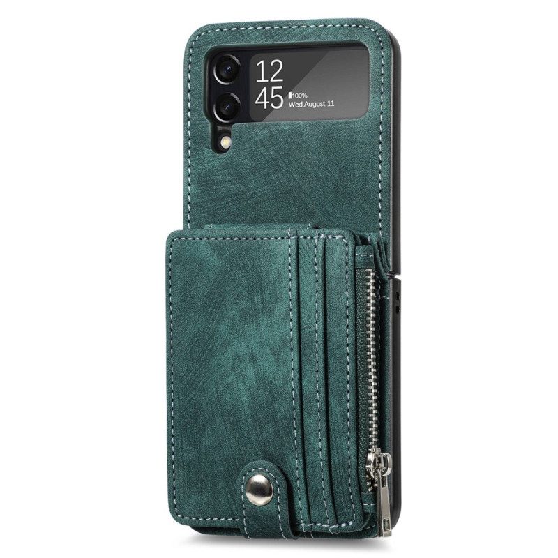 Handyhülle Für Samsung Galaxy Z Flip 4 Flip Case Kartenhalter / Geldbörse