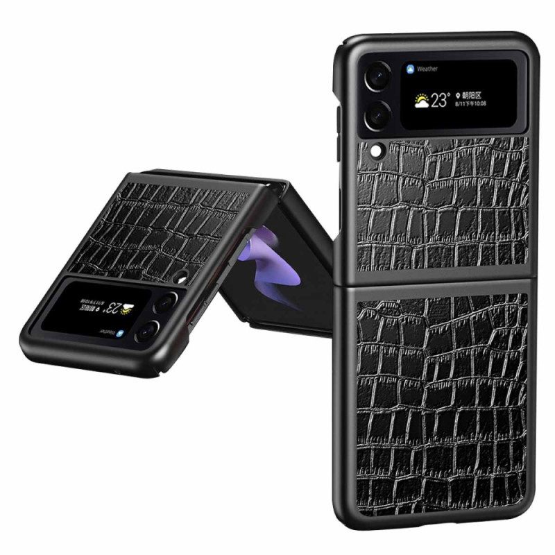 Handyhülle Für Samsung Galaxy Z Flip 4 Flip Case Krokodilleder-stil