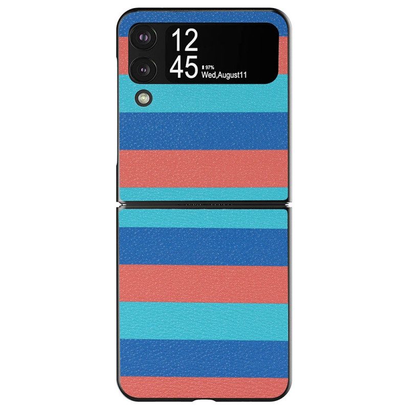 Handyhülle Für Samsung Galaxy Z Flip 4 Flip Case Kunstlederlinien