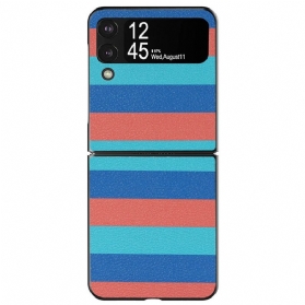 Handyhülle Für Samsung Galaxy Z Flip 4 Flip Case Kunstlederlinien