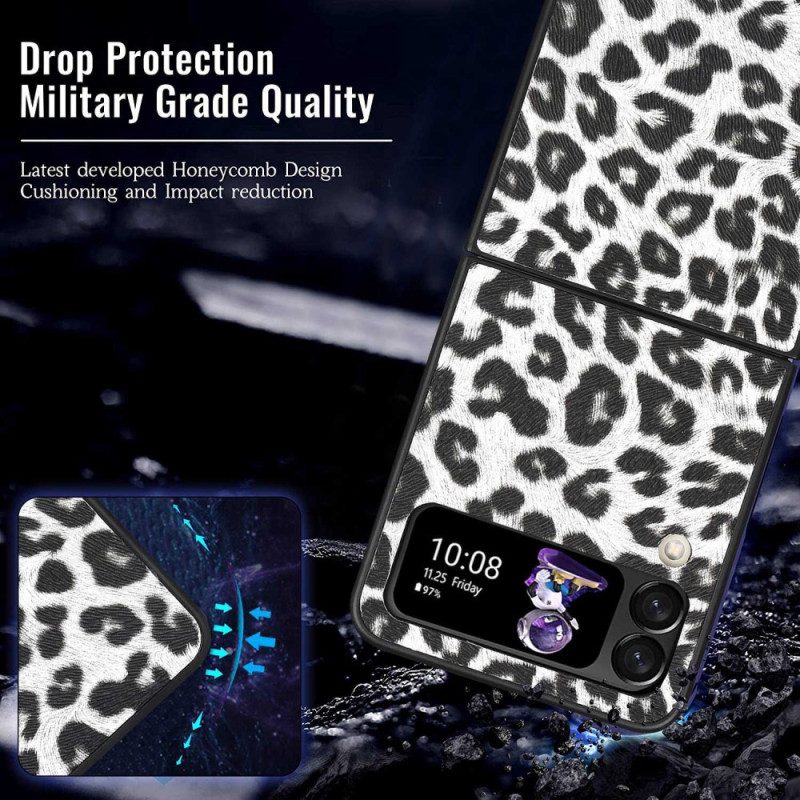 Handyhülle Für Samsung Galaxy Z Flip 4 Flip Case Leopard