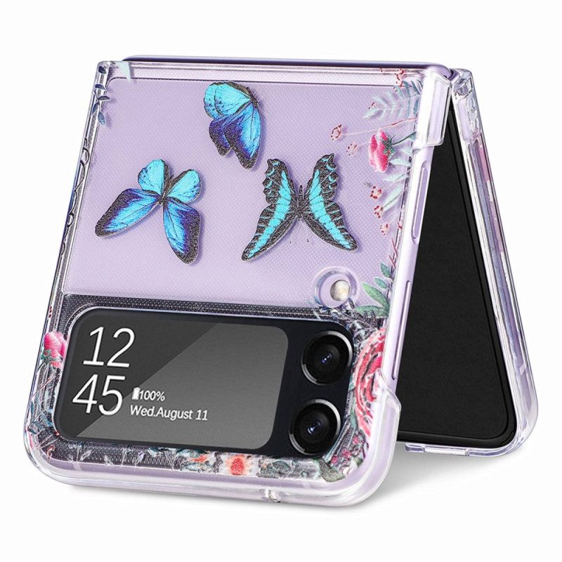 Handyhülle Für Samsung Galaxy Z Flip 4 Flip Case Mehrere Schmetterlinge