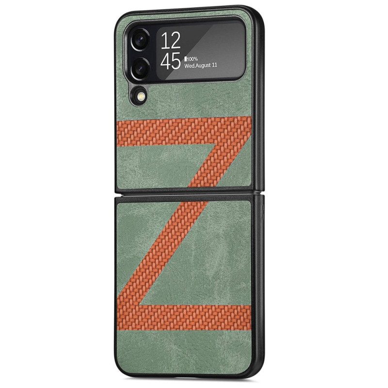 Handyhülle Für Samsung Galaxy Z Flip 4 Flip Case Stil Leder Z Design