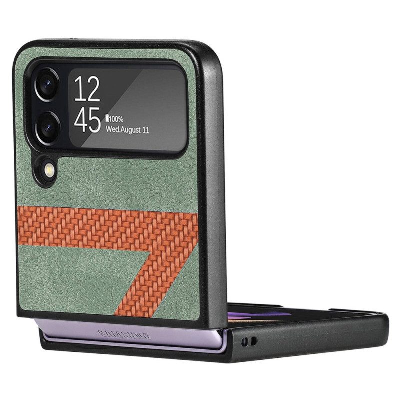 Handyhülle Für Samsung Galaxy Z Flip 4 Flip Case Stil Leder Z Design