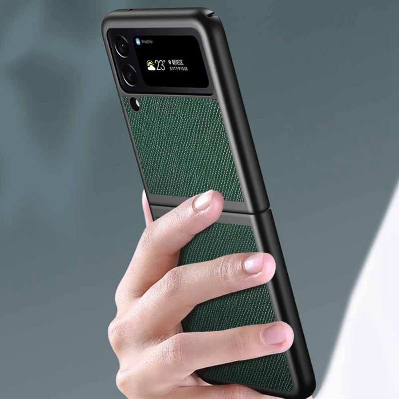 Handyhülle Für Samsung Galaxy Z Flip 4 Flip Case Strukturierter Lederstil